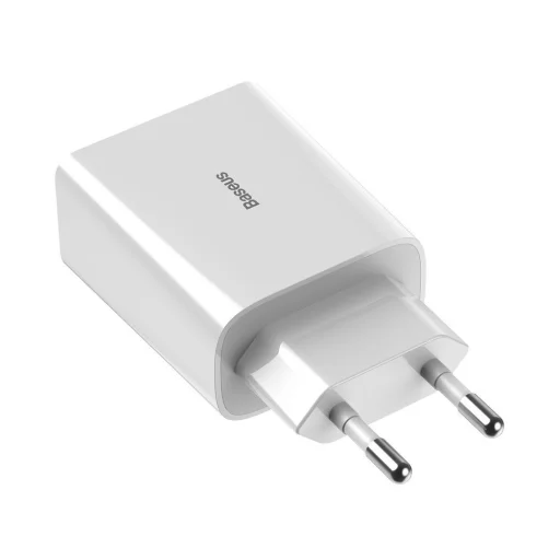 Baseus Hálózati gyorstöltő 2x USB 18W 3A Quick Charge 3.0 fehér (CCFS-V02) - 4