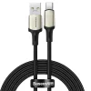 Baseus Cafule Nylon harisnyázott USB/USB-Type C kábel VOOC QC 3.0 5A 2m fekete (CATKLF-VB01) thumbnail