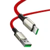 Baseus Cafule Nylon harisnyázott USB/USB-Type C kábel VOOC QC 3.0 5A 2m piros (CATKLF-VB09) thumbnail