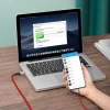 Baseus Cafule Nylon harisnyázott USB/USB-Type C kábel VOOC QC 3.0 5A 2m piros (CATKLF-VB09) thumbnail
