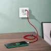 Baseus Cafule Nylon harisnyázott USB/USB-Type C kábel VOOC QC 3.0 5A 2m piros (CATKLF-VB09) thumbnail