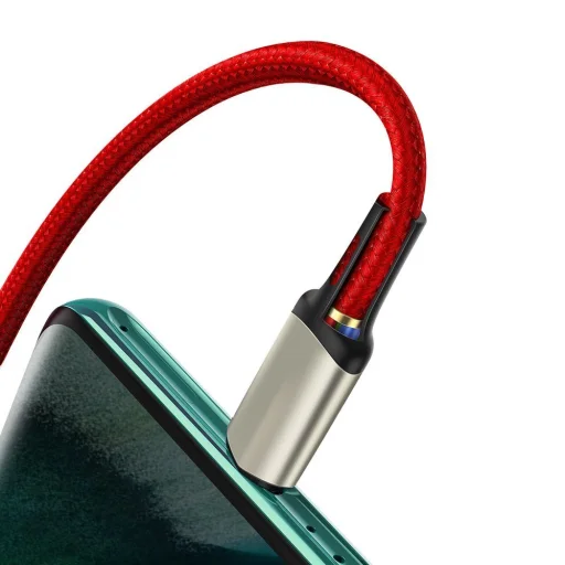 Baseus Cafule Nylon harisnyázott USB/USB-Type C kábel VOOC QC 3.0 5A 2m piros (CATKLF-VB09) - 5