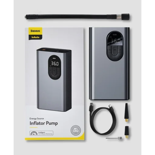 Baseus mini autós kompresszor pumpa 2500mAh szürke (CRCQB02-0A) - 25