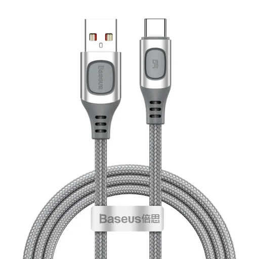Baseus USB - USB Type C kábel Quick Charge, Power Delivery 5A 1m ezüst (CATSS-A0S) - 1