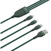 Baseus 3in1 USB - Lightning / USB Type C / micro USB kábel 1.2m 5A 480 Mbps 40W zöld (CA1T3-06) thumbnail