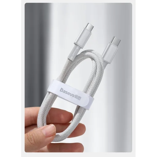 Baseus USB Type C - USB Type C kábel Power Delivery Quick Charge 100W 5A 2m fehér (CATGD-A02) - 12