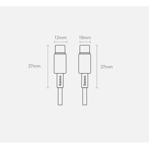 Baseus USB Type C - USB Type C kábel Power Delivery Quick Charge 100W 5A 1m fekete (CATWJ-01) - 15
