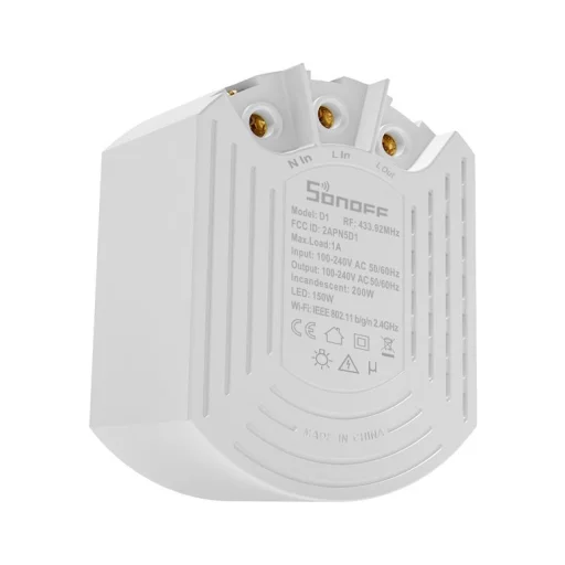 Sonoff D1 Smart Dimmer kapcsoló 433 MHz RF fekete (M0802010005) - 2