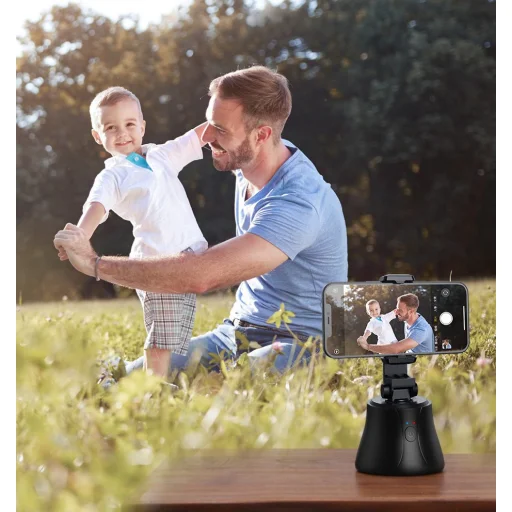 Baseus 360 forgatható fotós gimbal tripod telefontartó arckövető stabilizátorral YouTube TikTok fekete (SUYT-B02) - 21