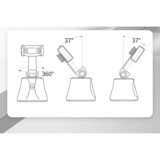 Baseus 360 forgatható fotós gimbal tripod telefontartó arckövető stabilizátorral YouTube TikTok fekete (SUYT-B02) - 12