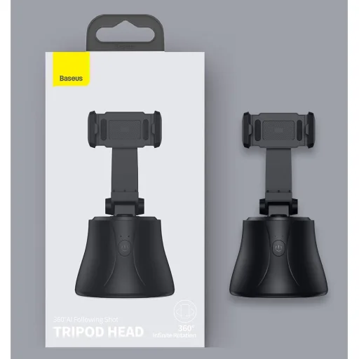 Baseus 360 forgatható fotós gimbal tripod telefontartó arckövető stabilizátorral YouTube TikTok fekete (SUYT-B02) - 22