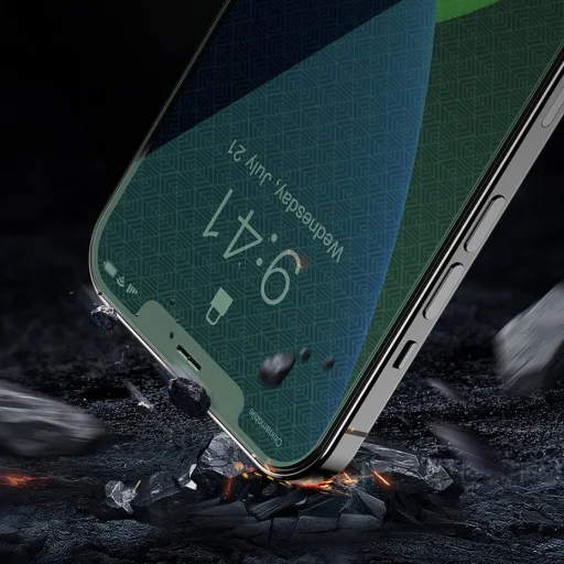 iPhone 12 Pro MAX Baseus 2x 0,15mm Eye Protection Anti Blue Light kijelzővédő üvegfólia (SGAPIPH67N-LQ02) - 15