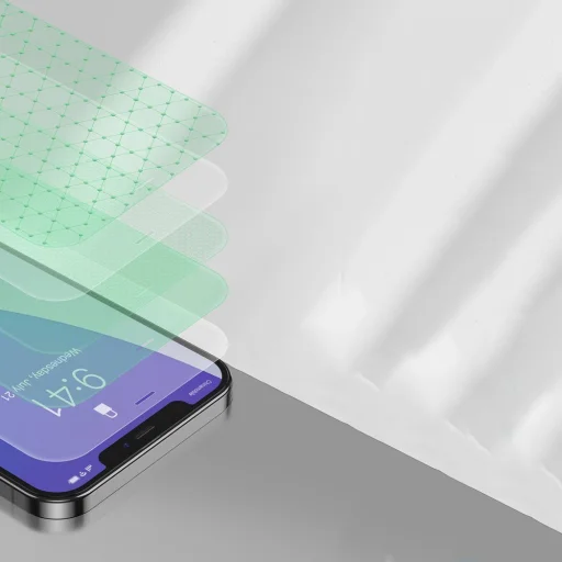 iPhone 12 Pro MAX Baseus 2x 0,15mm Eye Protection Anti Blue Light kijelzővédő üvegfólia (SGAPIPH67N-LQ02) - 16