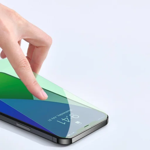 iPhone 12 Pro MAX Baseus 2x 0,15mm Eye Protection Anti Blue Light kijelzővédő üvegfólia (SGAPIPH67N-LQ02) - 18