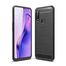 Szénszál mintájú TPU tok Oppo A31 fekete