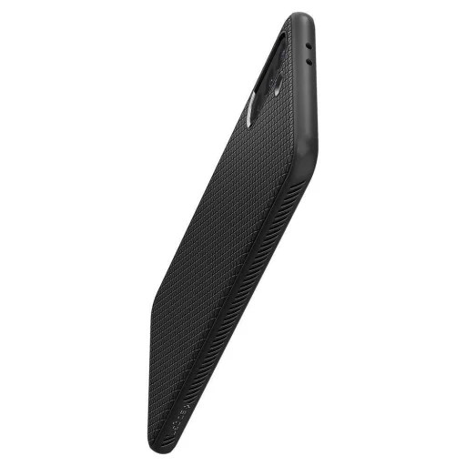 Samsung S21 Spigen Liquid Air flexibilis TPU gél tok matt fekete (ACS02422) - 7