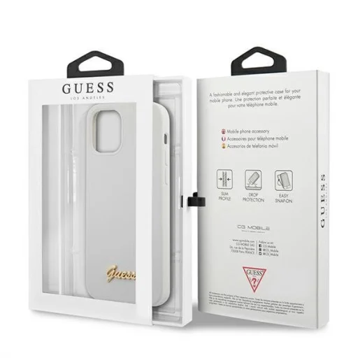 iPhone 12 Pro Max Guess GUHCP12LLSLMGWH Metal Logo Script tok fehér - 8