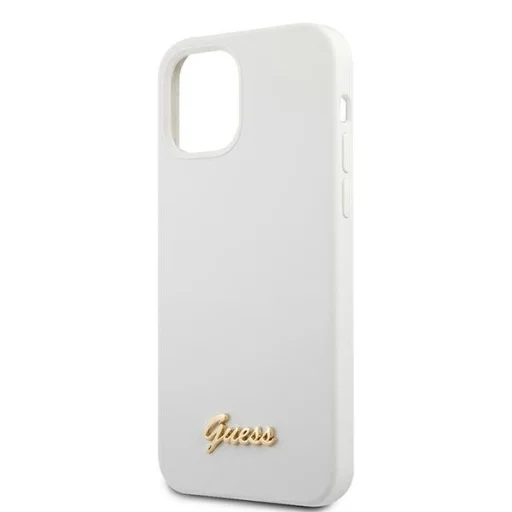 iPhone 12 Pro Max Guess GUHCP12LLSLMGWH Metal Logo Script tok fehér - 6
