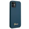 iPhone 12 mini Guess GUHCP12SLSLMGBL Metal Logo Script tok sötétkék - 4
