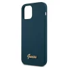iPhone 12 mini Guess GUHCP12SLSLMGBL Metal Logo Script tok sötétkék - 5