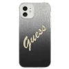 iPhone 12 mini Guess GUHCP12SPCUGLSBK Glitter Gradient Script tok flitteres fekete thumbnail