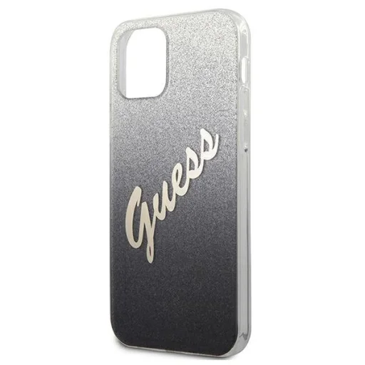 iPhone 12 mini Guess GUHCP12SPCUGLSBK Glitter Gradient Script tok flitteres fekete - 6