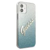 iPhone 12 mini Guess GUHCP12SPCUGLSBL Glitter Gradient Script tok flitteres kék - 4