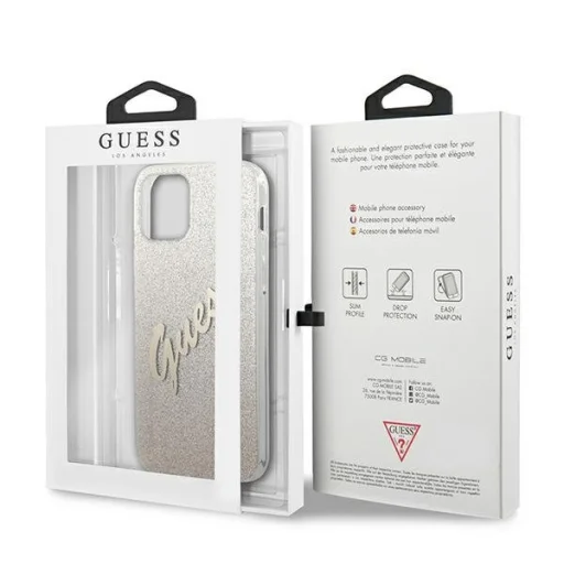iPhone 12 mini Guess GUHCP12SPCUGLSGO Glitter Gradient Script tok flitteres arany - 8