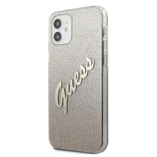 iPhone 12 mini Guess GUHCP12SPCUGLSGO Glitter Gradient Script tok flitteres arany - 2