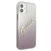 iPhone 12 mini Guess GUHCP12SPCUGLSPI Glitter Gradient Script tok flitteres pink - 3