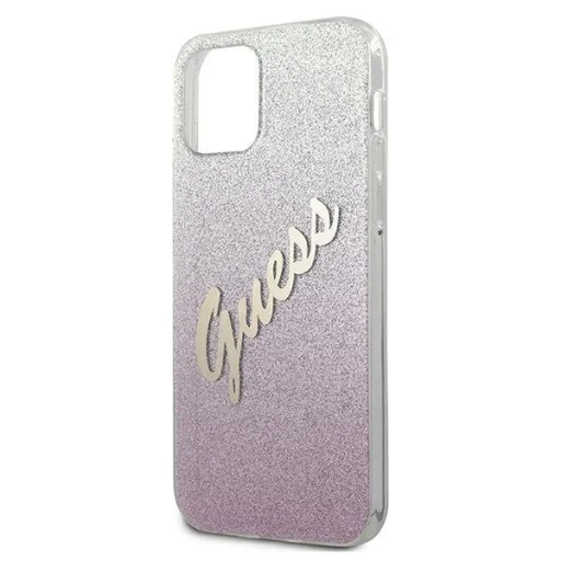 iPhone 12 mini Guess GUHCP12SPCUGLSPI Glitter Gradient Script tok flitteres pink - 6
