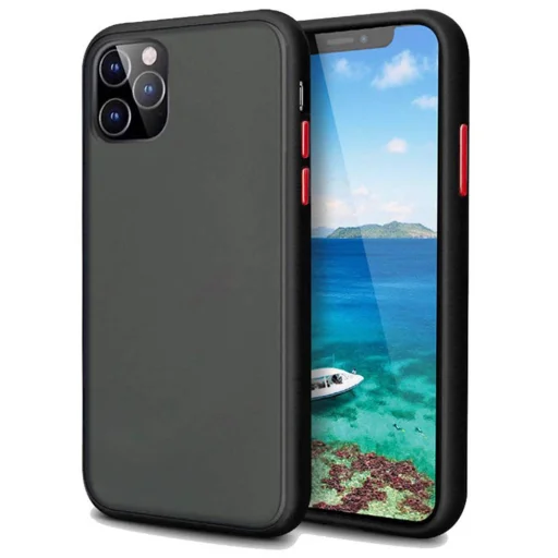 Matt tok iPhone 12/ 12 Pro fekete - 1