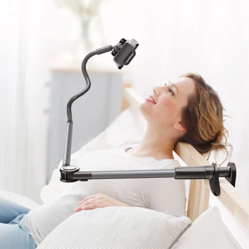 Baseus Otaku Life Rotary flexibilis telefon és tablettartó állvány, sötétszürke (SULR-B0G) - 10