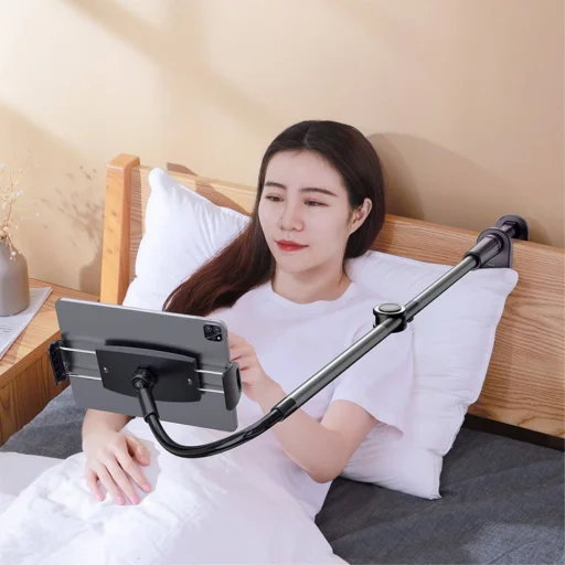 Baseus Otaku Life Rotary flexibilis telefon és tablettartó állvány, sötétszürke (SULR-B0G) - 12