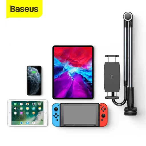 Baseus Otaku Life Rotary flexibilis telefon és tablettartó állvány, sötétszürke (SULR-B0G) - 15