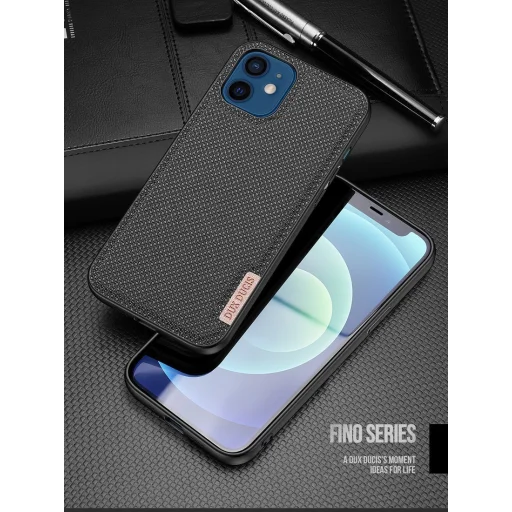 iPhone 12 mini Dux Ducis Fino nylon bevonatú tok zöld - 15