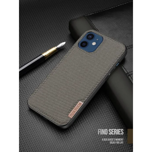 iPhone 12 mini Dux Ducis Fino nylon bevonatú tok zöld - 17