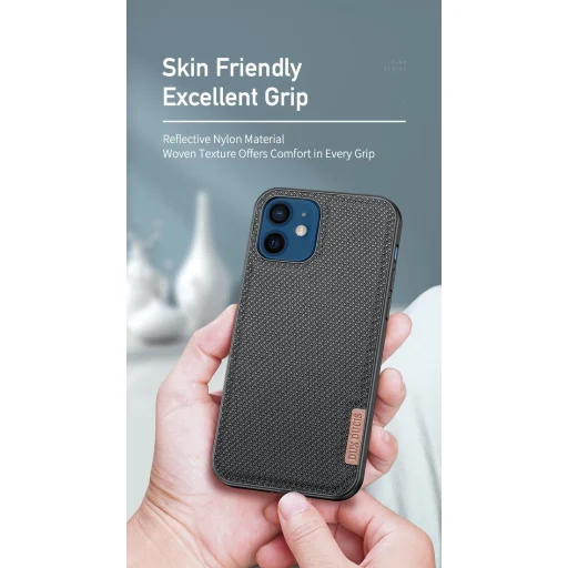 iPhone 12 mini Dux Ducis Fino nylon bevonatú tok zöld - 7