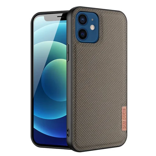 iPhone 12 mini Dux Ducis Fino nylon bevonatú tok zöld - 1