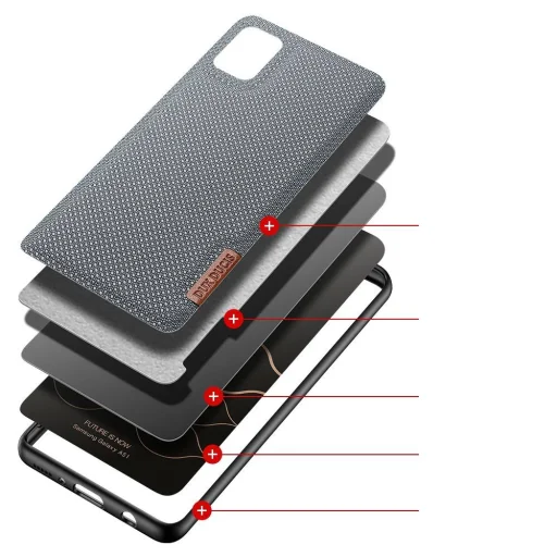 Samsung A51 Dux Ducis Fino nylon bevonatú tok kék - 7