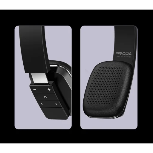 Proda Zajcsökkentős vezeték nélküli bluetooth fejhallgató fekete (PD-BH300) - 13