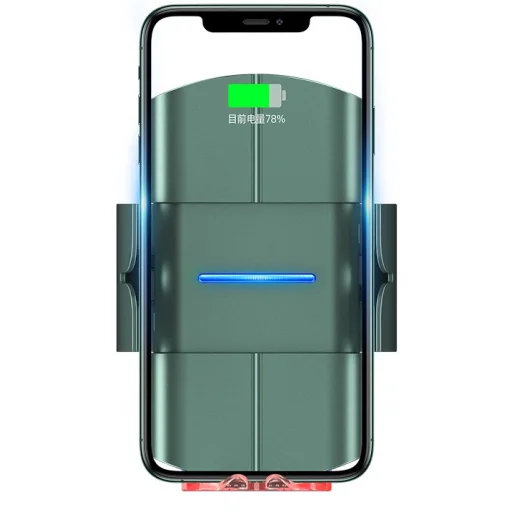 USAMS CD133 Szellőzőre rögzíthető automata telefontartó és Qi vezeték nélküli töltő 10W fekete - 2