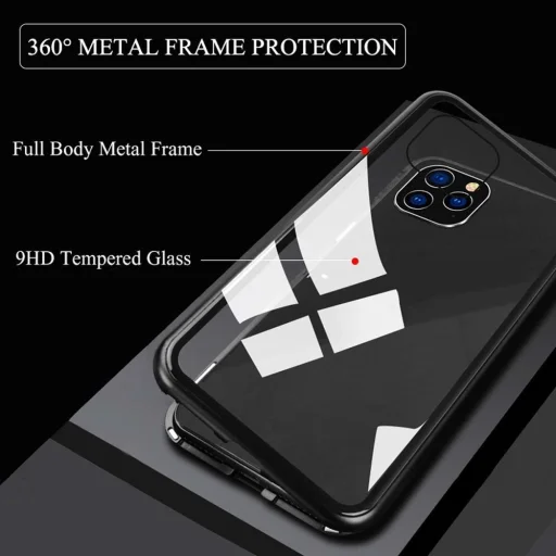 iPhone 11 Mágneses 360 tok fekete - 4