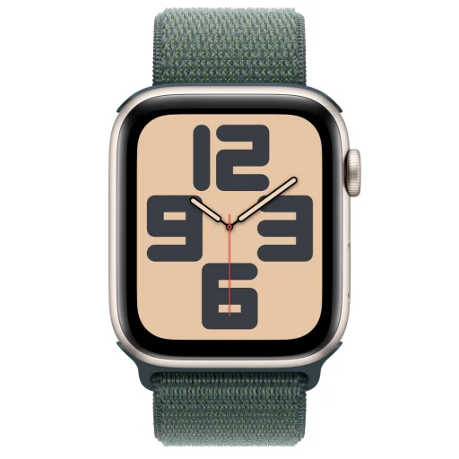 Apple Watch SE2 v3 GPS 44mm Starlight Alu Case with Lake Green Sport Loop - 2