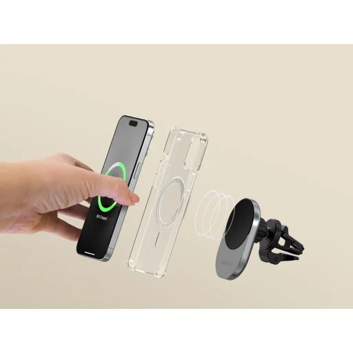  Satechi Qi2 Vezeték nélküli Autós Töltő - Űrszürke - 7