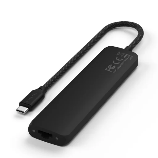  Satechi 7 az 1-ben USB-C Vékony Többportos Adapter Ethernettel - Fekete - 8