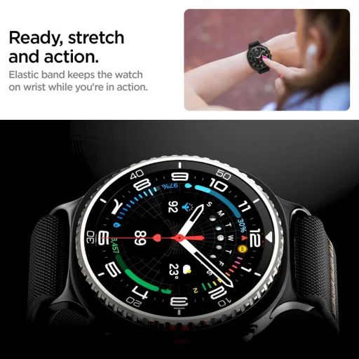 Spigen Lite Fit Samsung Galaxy Watch 8 / Classic (40 / 44 / 46 mm) Fekete óraszíj - 9
