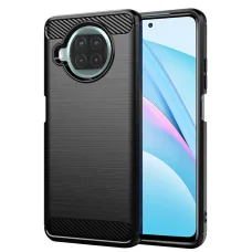 Xiaomi Mi 10T Lite 5G - Szilikon védőtok, karbon minta - Fekete tok