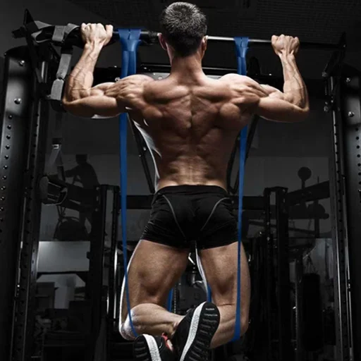 Edzésre alkalmas (5 darabos) rugalmas ellenállás szalagok - Techsuit (TS-01) - otthoni edzéshez, jógához, fitneszhez, pilateshez - Többszínű. - 4