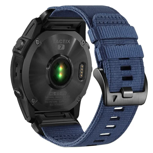  Techsuit - Watchband QuickFit 26 mm (W070) - Garmin Fenix 3/3 HR/5X/5X Plus/6X/6X Pro/7X/7X Pro Solar - Éjkék - 3